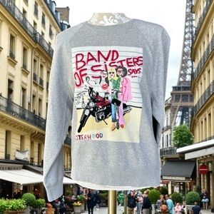 Zadig & Voltaire Band of Sisters Graphic Sweatshirt RARE HTF ~ size Small